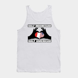 Half American Half Indonesian Heritage Indonesia Roots & USA DNA Family Flag Design Tank Top